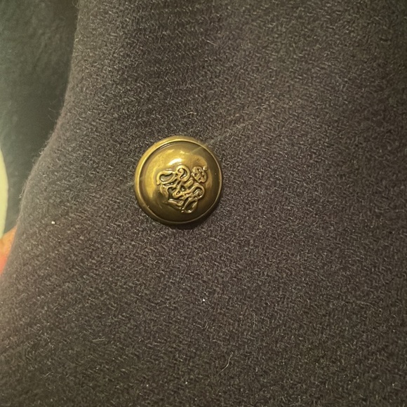 Zara wool coat in medium dark blue - Picture 6 of 16